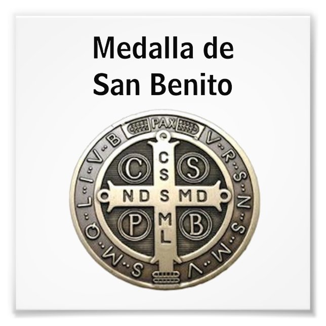 medalla de San Benito Photo Print (Front)