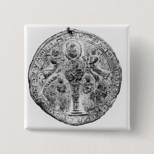 Medallion decorated in the cloisonne technique 15 cm square badge (Front)