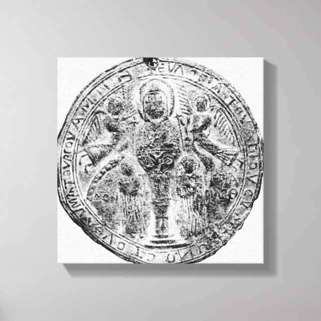 Medallion decorated in the cloisonne technique canvas print (Front)