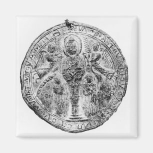 Medallion decorated in the cloisonne technique magnet