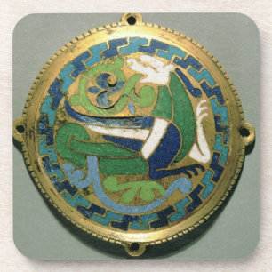 Medallion depicting a dragon, French, from Conques Coaster