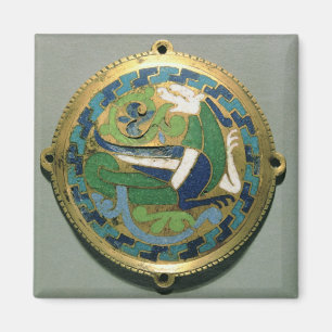 Medallion depicting a dragon, French, from Conques Magnet
