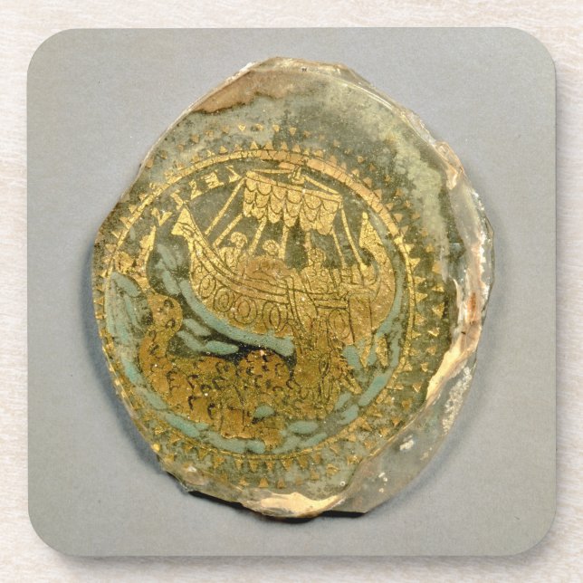 Medallion depicting Jonah and the whale, Roman, 4t Coaster (Front)