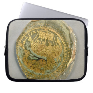 Medallion depicting Jonah and the whale, Roman, 4t Laptop Sleeve