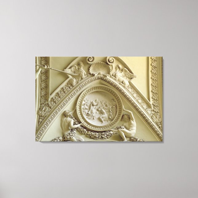 Medallion depicting the Baptism of Constantine Canvas Print (Front)