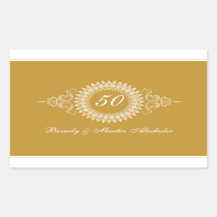 Medallion Golden Anniversary Sticker