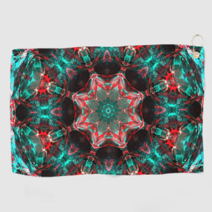 Medallion of digital images transpacing itself thr golf towel