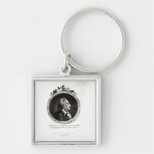 Medallion Portrait of Giacomo Casanova, age 63 Key Ring
