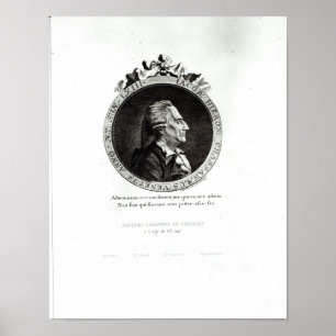 Medallion Portrait of Giacomo Casanova, age 63 Poster