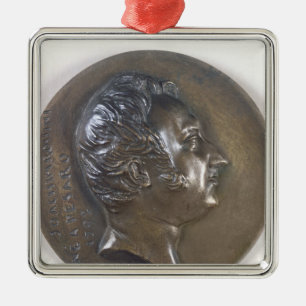 Medallion portrait of Gioacchino Rossini 1829 Metal Tree Decoration