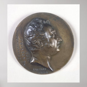 Medallion portrait of Gioacchino Rossini  1829 Poster