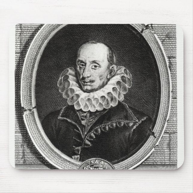 Medallion portrait of Pierre de Bourdeille Mouse Mat (Front)