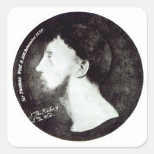 Medallion portrait square sticker