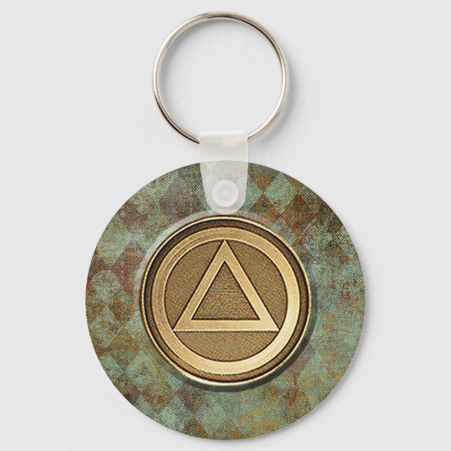 Medallion Recovery Sobriety Sober Keychain (Front)