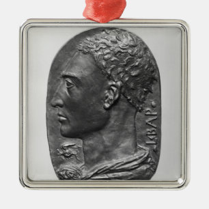 Medallion Self Portrait Metal Tree Decoration