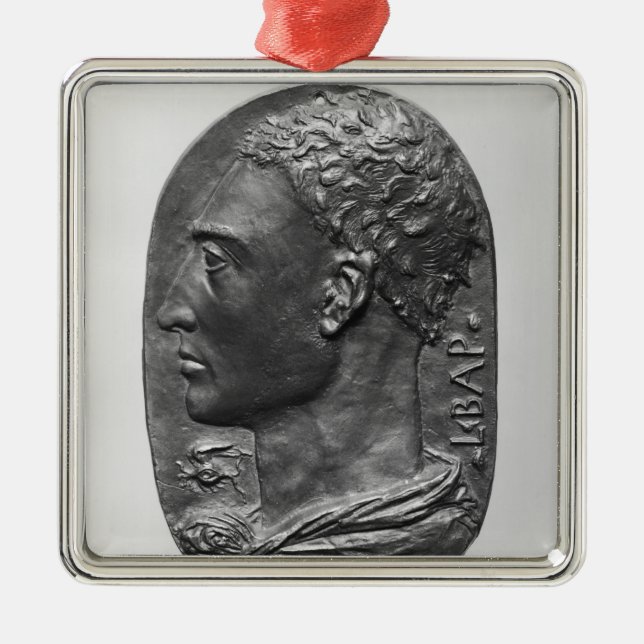 Medallion Self Portrait Metal Tree Decoration (Front)