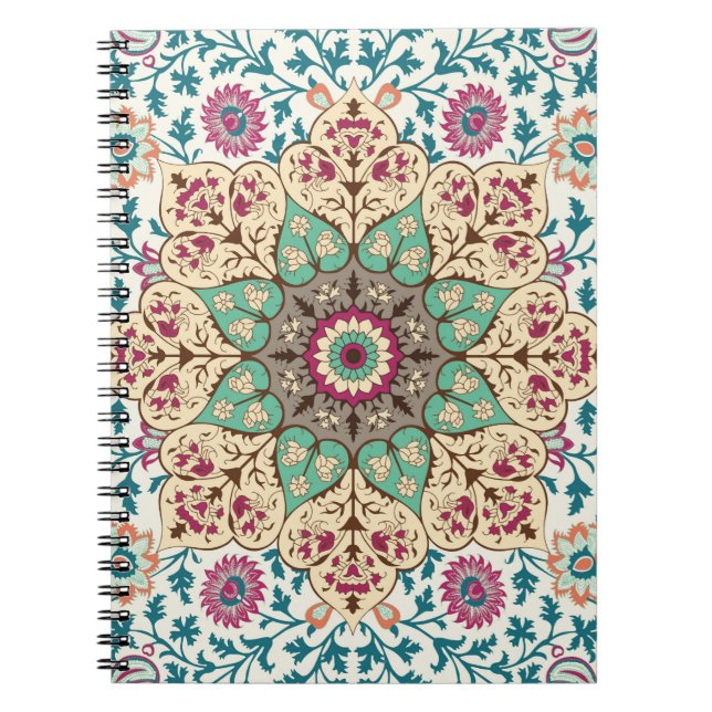 Medallion Vintage multi colour pattern in Turkish, Notebook (Front)