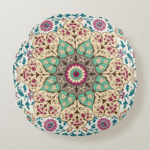 Medallion Vintage multi colour pattern in Turkish, Round Cushion