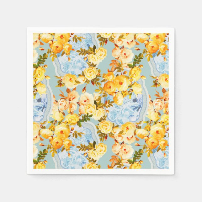 Medallions and Roses Napkin (Front)