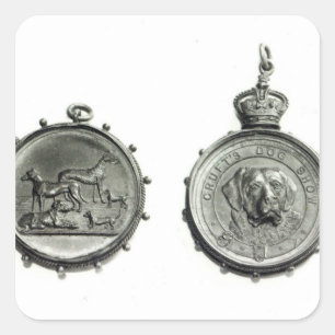 Medals from Cruft's Dog Show, c.1910 Square Sticker