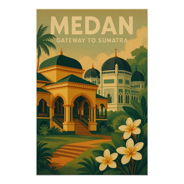 Medan, indonesia travel poster (Front)