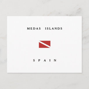 Medas Islands Spain Scuba Dive Flag Postcard
