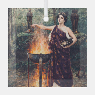 Medea Brewing Her Potion – Glass Tree Decoration