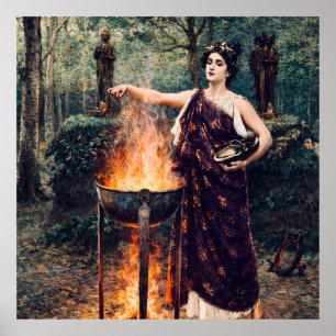 Medea Brewing Her Potion –  Poster