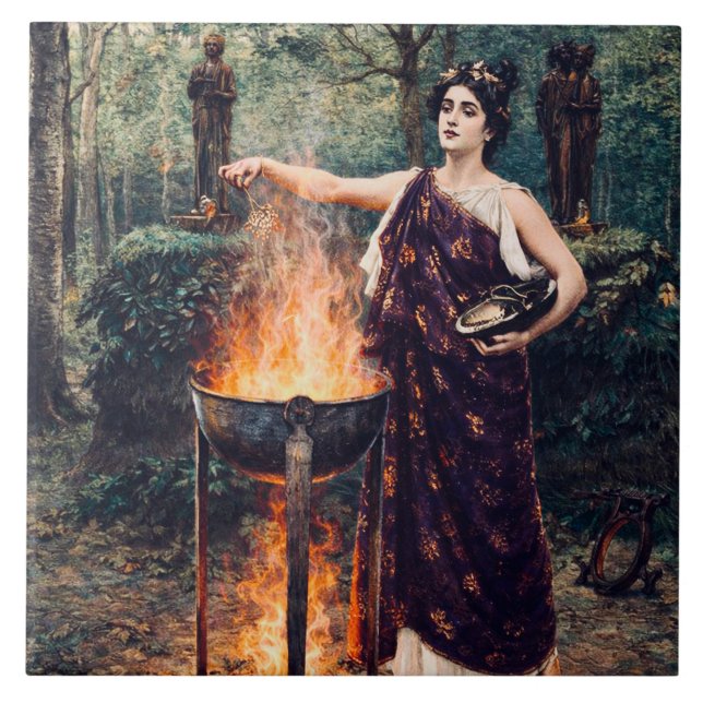 Medea Brewing Her Potion –  Tile (Front)
