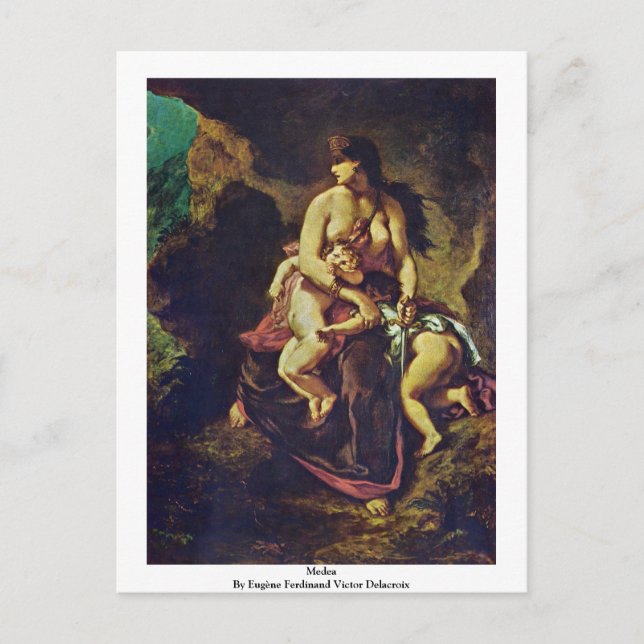 Medea By Eugène Ferdinand Victor Delacroix Postcard (Front)