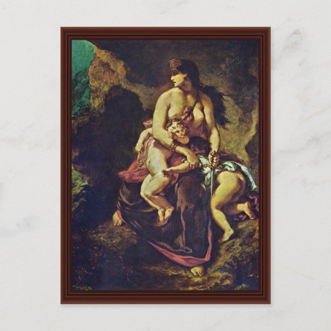 Medea By Eugène Ferdinand Victor Delacroix Postcard (Front)