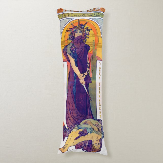 Medea (Medee), Alphonse Mucha Body Cushion (Front Vertical)