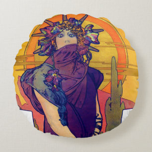 Medea (Medee), Alphonse Mucha Throw Pillow