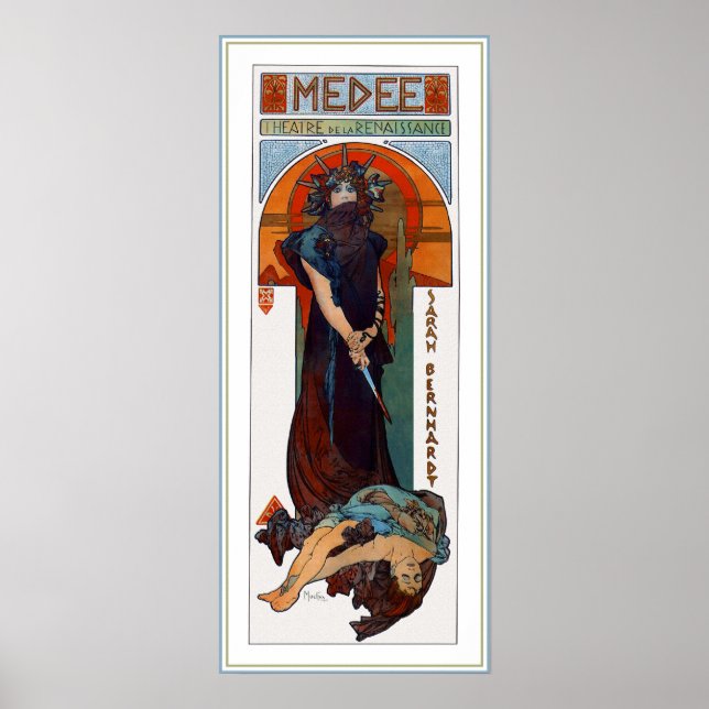 Medee (Medea) - Mucha - Art Nouveau Theater ad Poster (Front)