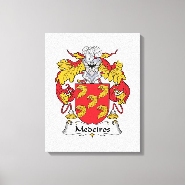 Medeiros Family Crest Canvas Print (Front)