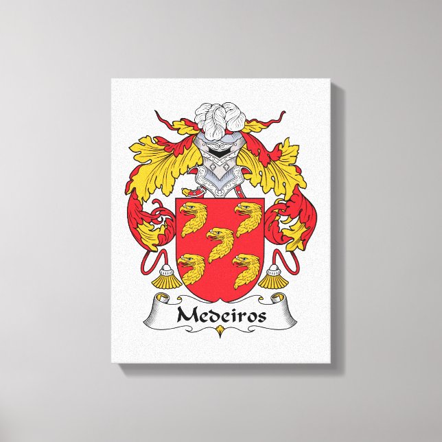 Medeiros Family Crest Canvas Print (Front)