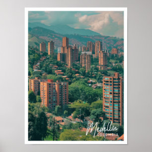 Medellin Colombia Art travel famous place Poster