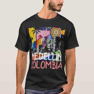 MEDELLÍN COLOMBIA Cool Graffiti Mural Shirt, men's T-Shirt