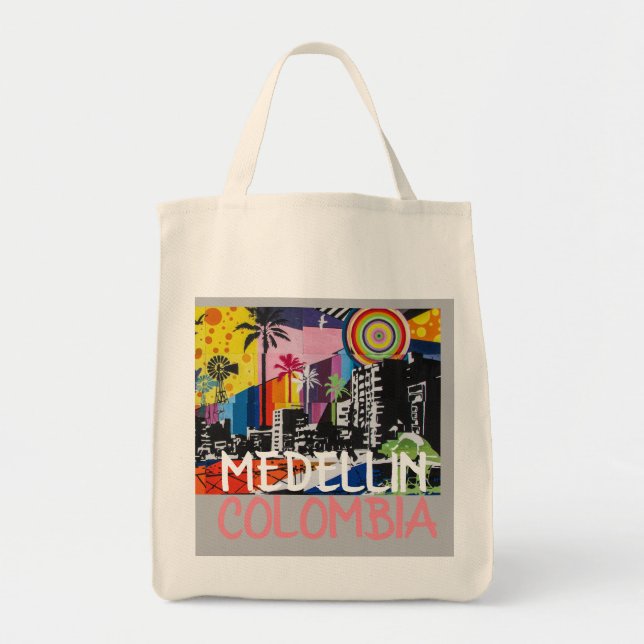 MEDELLÍN COLOMBIA Cool Graffiti Mural Tote Bag (Front)