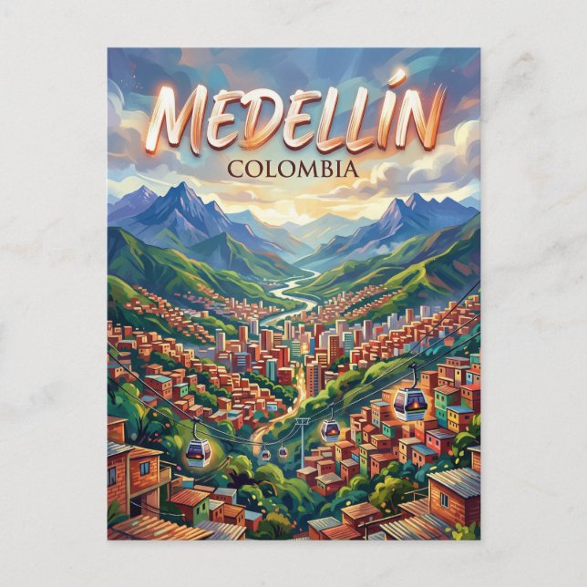 Medellín Colombia Postcard (Front)