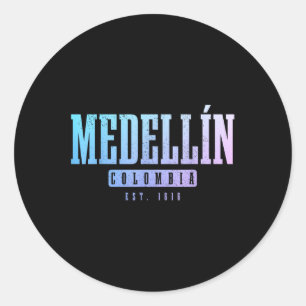 Medellin Colombia Pride Colombian Souvenir Classic Round Sticker