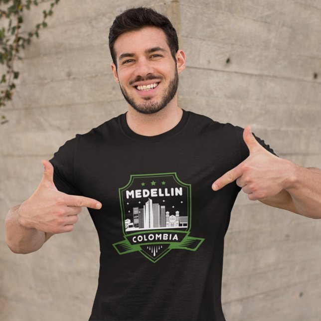 Medellin Colombia Shirt (colombia medellin skyline men t shirt)