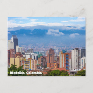 Medellín, Colombia Skyline Postcard