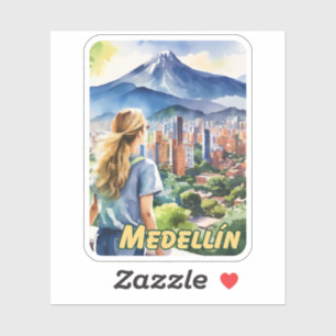 Medellin Colombia Watercolor