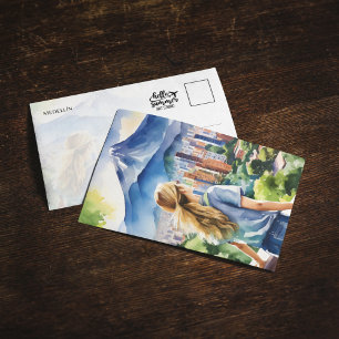 Medellin Colombia Watercolor Postcard