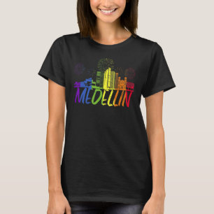 Medellin Pride Skyline Pride Parade Medellin T-Shirt