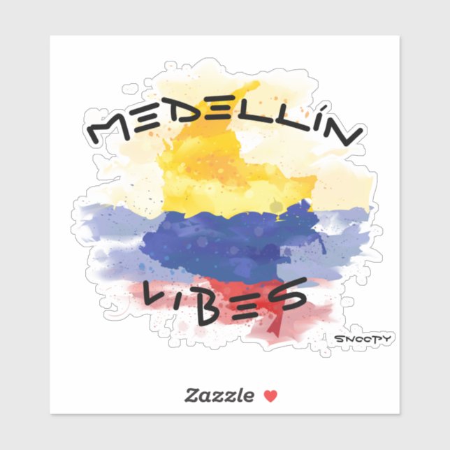 Medellín Vibes car sticker (Sheet)