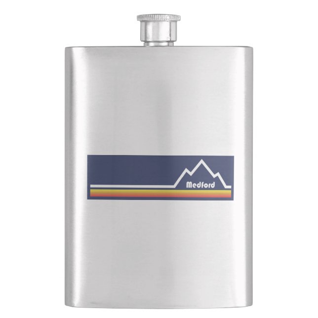 Medford Oregon Hip Flask (Front)