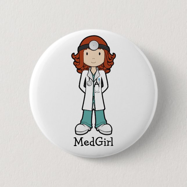 MedGirl 6 Cm Round Badge (Front)
