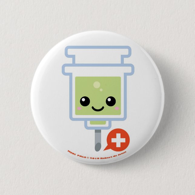 Medi Pals Needle 6 Cm Round Badge (Front)